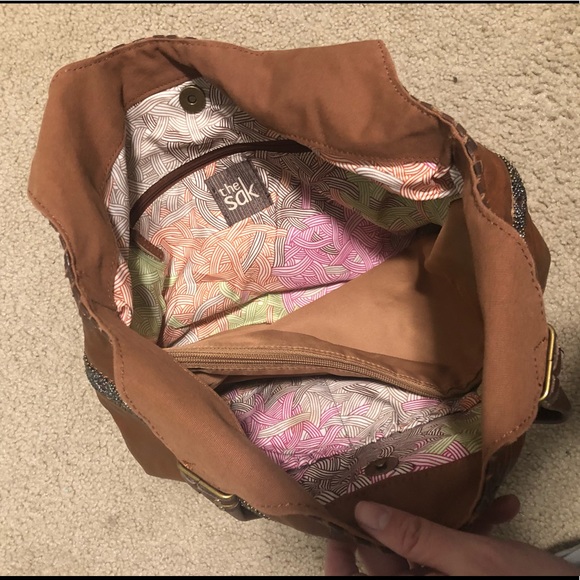 Brown beaded ‘the sak’ handbag - Picture 2 of 2